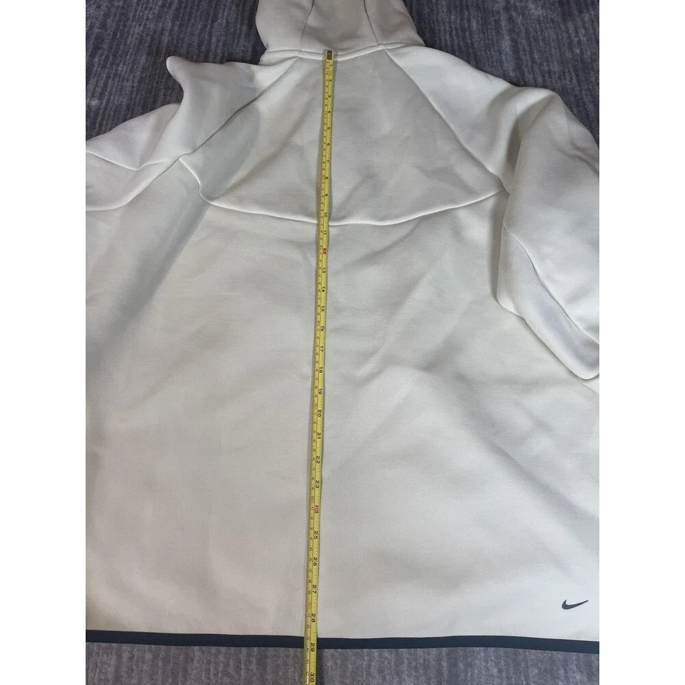 Nike Tech Fleece Hoodie Jacket Mens 2XL Beige Full Zip Windrunner Swoosh Logo